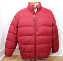 LL Bean L Red Goose Down Trail Model Puffer Jacket  Coat - $75.99
