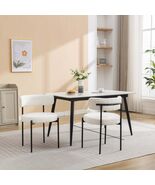 Burbank Modern White Boucle Dining Chairs - Set of 2 - $187.99