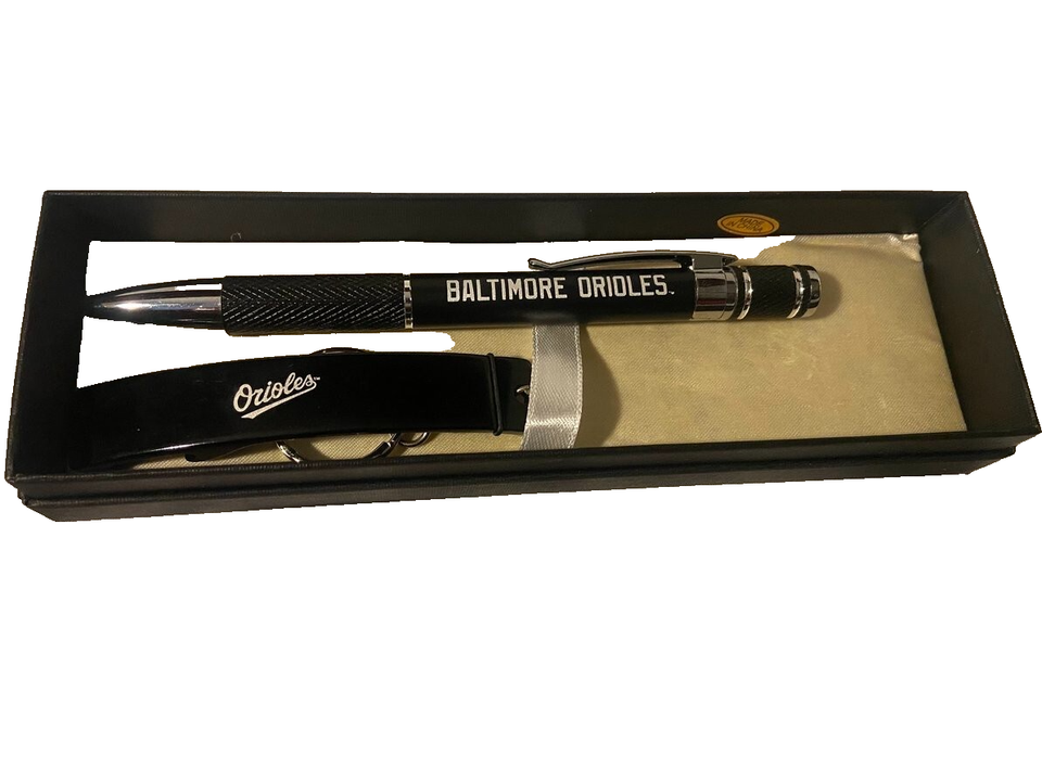 Baltimore Orioles Writing Metal Pen and Beer Opener in Collector Gift Bo... - $16.71