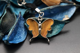  Navia Jewelry Butterfly Wings Urania ripheus Alloy Mobile Phone Strap H... - $49.99