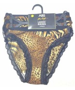 ABS by Allen Schwartz Ladies Bikinis Bottom Swimsuit Size M 3 Pack Anima... - £16.40 GBP