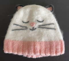 Made for Play by Target White Pink Cat Beanie with Ears Child Size 2T-5T - £6.01 GBP