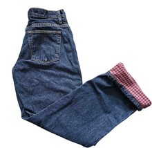 Cabelas Women Blue Denim Dark Wash Flannel Lined Jeans Size 4 Short - $307.43 MXN