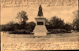 Indian Monument - Lincoln Park - Chicago Il Undivided Back 1906 Postcar BK58 - £3.89 GBP