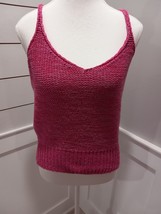 Anthropologie Pilcro Women Size Medium Sleeveless Pink Sweater Top Shirt Blouse - £15.71 GBP