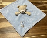 Baby Gear Brown Bear Blue I Love Hugs Paw Print Lovey Security Blanket 1... - £13.42 GBP