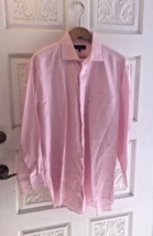 Faconnable Dress Shirt Mens Size 17R  Pink Designed in France Made In USA - £21.77 GBP