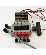 SMC NVV5JJ-ULB95 0025 ZWL Manifold Assy. w/ 4 NVJ3140 Solenoid Valves - $833.86 MXN