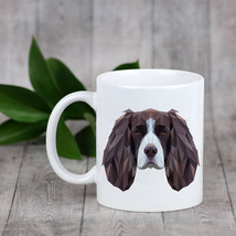 Enjoying a cup with my pup English Springer Spaniel- a mug with a geometric dog - £9.79 GBP