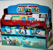 Wooden Kids Delta Children Deluxe Book Toy Organizer Disney Mickey Mouse... - £50.68 GBP