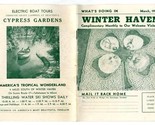 What&#39;s Doing in Winter Haven Florida Visitors Booklet March 1952 - £17.11 GBP