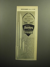 1958 Gerber Legendary Blades Ad - You&#39;ll love carving with Gerber - £14.54 GBP