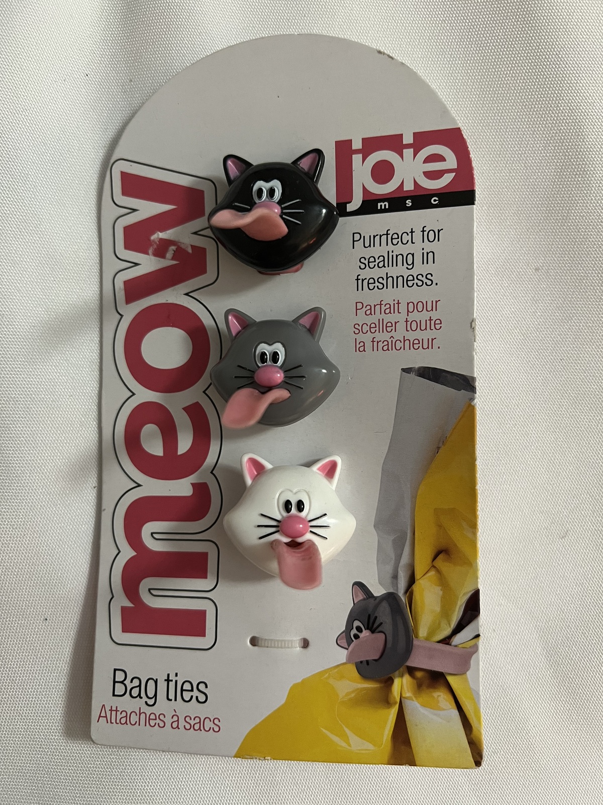 Joie Meow cat Bag Ties Silicone ( Set of 3 ) - $6.00