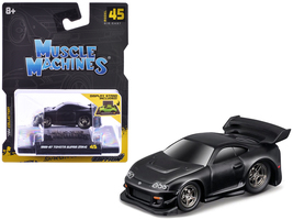 1995-97 Toyota Supra (MK4) Matt Black 1/64 Diecast Model Car by Muscle Machines - £17.40 GBP