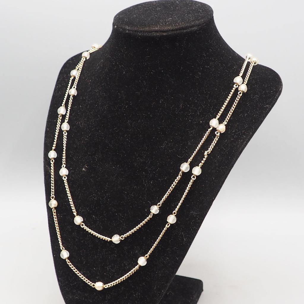 Primary image for Bead & Silvertone Chain Necklace