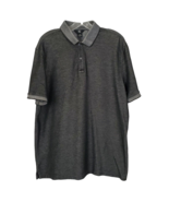 Calvin Klein Polo Shirt Men&#39;s Size Large Short Sleeve Shirt Charcoal Gol... - £11.07 GBP