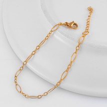 Stainless Steel Handmade Chain Golden Figaro Bracelet High Quality Men&#39;s and Wom - £7.74 GBP