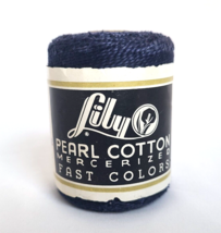 Lily Pearl Cotton Mercerized Fast Color Blue #522 Crochet Embroidery Siz... - $9.95