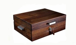 Brizard  &quot;Organic Contempo&quot; Cigar Humidor - Figured Walnut (30/40 Count)  USA - £538.86 GBP