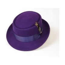 Mens Bruno Capelo Dress Hat Australian Wool Crushable Pork Pie Jazz PP110 Purple image 3