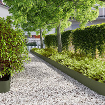 vidaXL Lawn Edgings 30 pcs Olive Green 7.9x40.6&quot; Cold-rolled Steel - $541.07 CAD