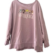 Beetlejuice Chibi Lavender Purple Sweatshirt Plus Sz 5 Womens Cotton - £19.51 GBP