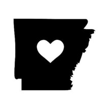 Arkansas Heart Vinyl Decal Sticker - Home State Love Ar Little Rock - £4.01 GBP