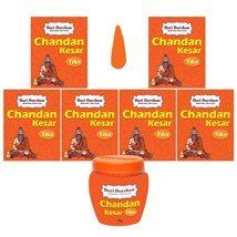6er-Pack - 40 gms Hari Darshan Kesar Chandan Tika Safran Sandelholz Nass... - £21.85 GBP