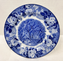WOOD &amp; SONS English Scenery Blue White Woods Ware England Pie Plate 6 3/... - $175.25 MXN