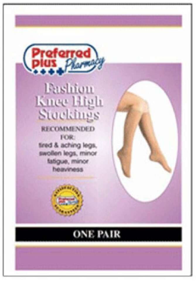 Fashion Knee High Stockings Closed Toe 15-20mmHg Black Large - $14.55