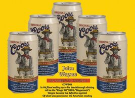 Coors Beer Tribute John Wayne Vintage Can Photo 12x8in Metal Sign Bar De... - €23,74 EUR