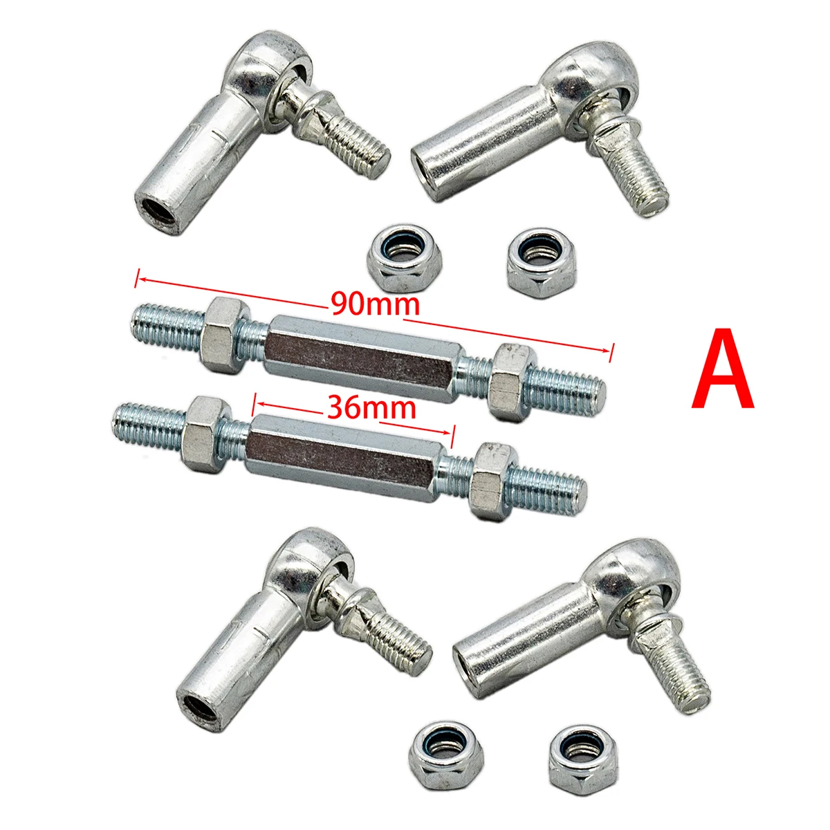 2PCS  Steering Tie Rod Kit Ball Joint M8 Ball Joiner Bolt Tie Rod For Electric M - £115.41 GBP