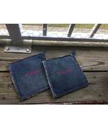 Recycled Upcycled Denim Jeans Pot Holders Hot Pads - £7.81 GBP