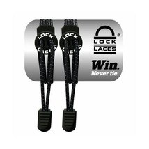 LOCK LACES (Elastic Shoelace and Fastening System) (Black)  - $22.00