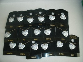 Genuine Porcelain Heart Necklace Chain Personal B Thru J NAMES 16&quot; Women... - $243.66 MXN