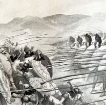 Plataea Expulsion Of Persians From Greece 1913 Plate Print 2 Page Histor... - £30.12 GBP