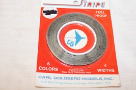 Color Stripe Fuel Proof Trim Tape Carl Goldberg Models 3/32&quot; x 36” #356 Black - £11.85 GBP