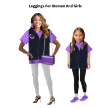 Women&#39;s New Organic Cotton Sz XS Black Capri Leggings With Lilac Stripe ... - £29.87 GBP
