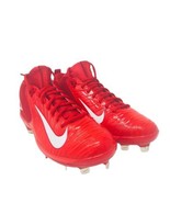 Nike Force Air Trout 3 Pro Mid Metal Baseball Cleat Men Size 9 Red 85649... - £38.91 GBP