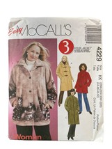 McCalls Sewing Pattern 4229 Coat Jacket Scarf Womens Size 26W-32W - $12.59