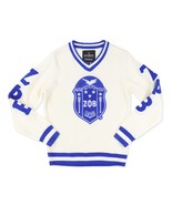 ZETA PHI BETA SORORITY V-NECK SWEATER Ivory Zeta Phi Beta Sweater CONCLA... - $2,588.32 MXN