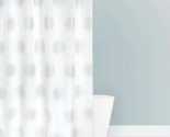 Splash Home Radiant Polyester Fabric White Shower Curtain  70&quot; x 72&quot; - $34.76
