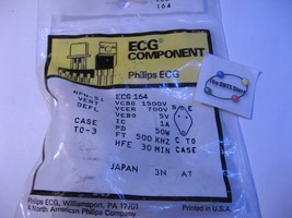 ECG164 Power Transistor Philips ECG TO-3 Vert-Deflection TV NTE164 - NOS... - £7.56 GBP