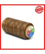 Tan Waxed Polyester Thread for Leather Sewing - 197 Yds, Durable &amp; Versa... - $30.29 CAD
