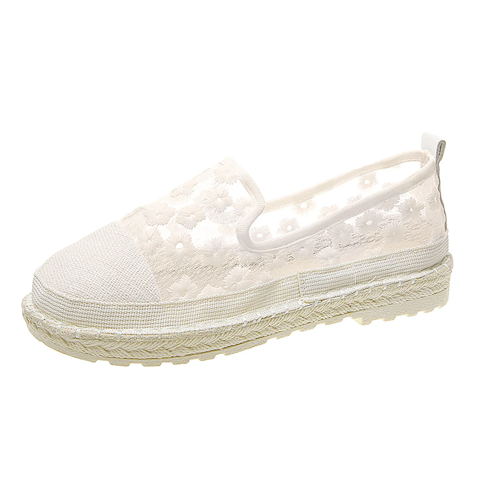 Women work Canvas Shoes Loafers Ladies Casual Slip On  Embroidered Flat Hemp Sho - £115.69 GBP