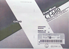 User&#39;s Owner&#39;s Manual for Casio CT-680 or CT-670 Tone Bank Keyboard Repr... - £12.47 GBP