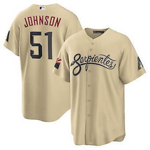 SALE Randy Johnson #51 Arizona Diamondbacks Print Baseball Jersey Size S... - £32.42 GBP+