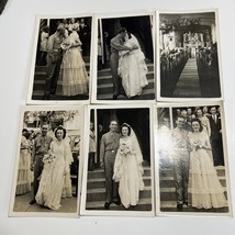 Wedding Photos Soldiers Army Brides Grooms 1940s WWII - $115.83 MXN