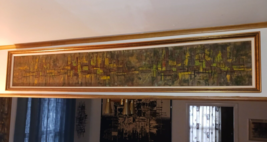 Mid Century Abstract Brutalist Expressionist Cityscape Painting Lillian Goldberg - £3,544.48 GBP