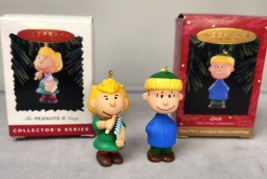 Peanuts Hallmark Linus A Charlie Brown Christmas W/Box 1999 Sally 1996 Ornaments - £7.98 GBP